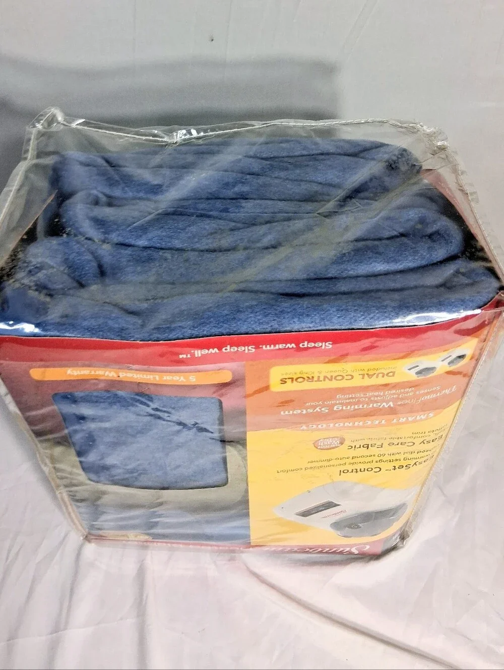Sunbeam Full Size Heated EasySet Control/ThermoFine System 10 Settings Blanket